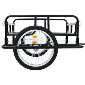 vidaXL Bike Trailer 130x73x48.5 cm Steel Black