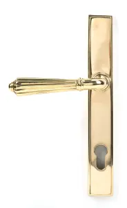 From The Anvil Polished Brass Hinton Slimline Lever Espag. Lock Set