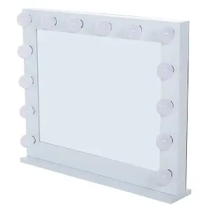 Hollywood Makeup Mirror with 14 Dimmable LED Bulbs for Bedroom 80x 65cm