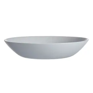 URBNLIVING 5cm Height Set of 6 Opal Glass Grey Soup Bowls