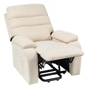 Electric Recliner Chair RISE Fabric Light Beige