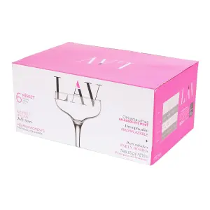 LAV - Misket Glass Champagne Saucers - 235ml - Pack of 6