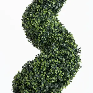 Blooming Artificial - 120cm / 4ft Artificial Boxwood Spiral (Pair)