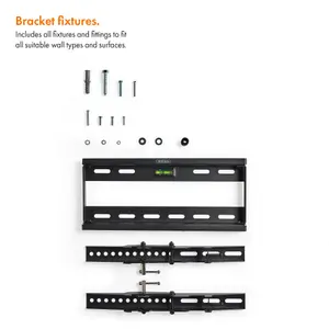 VonHaus Tilting TV Bracket for 23-43" Screens, Flush Wall Mount w/Spirit Level, 35kg Capacity, Max VESA: 200x200mm