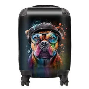 Staffordshire Bull Terrier Dog Splashart Suitcase - Mini Cabin