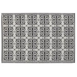 Outdoor Area Rug 120 x 180 cm Black and White NELLUR