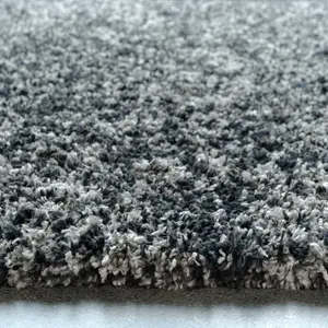 Super Soft Mottled Tonal Slate Grey Shaggy Runner Rug 60x240cm