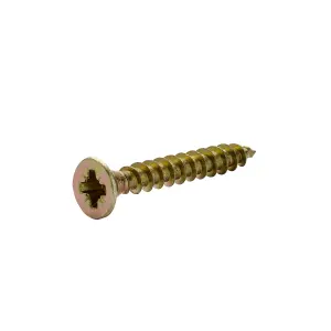 Diall Yellow-passivated Carbon steel Screw (Dia)3.5mm (L)25mm, Pack of 500