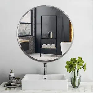 Frameless Round Wall Mounted Mirror L 60cm