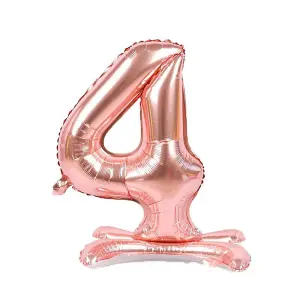 Realmax 4 Number Balloon Rose Gold (One Size)