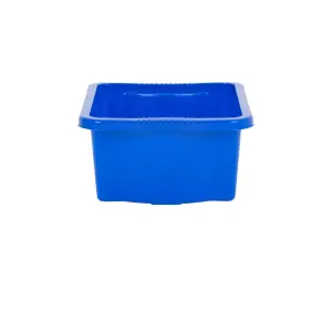 Wham 4x Stack & Store 16L Mixed Colour Plastic Storage Boxes. Home, Office, Classroom, Playroom, Toys, Books. L42 x W32 x H17cm