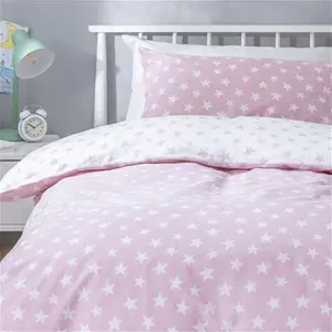 Habitat Kids Reversible Star Pink Bedding Set - Single