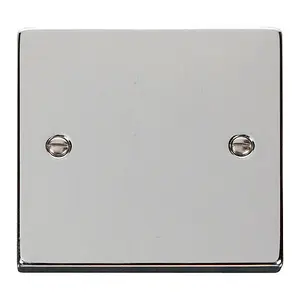 Polished Chrome 1 Gang Blank Plate - SE Home