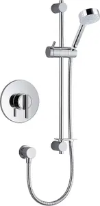 Mira Showers Silver BIV Mixer Shower Built-In Recessed Valve + Riser Rail