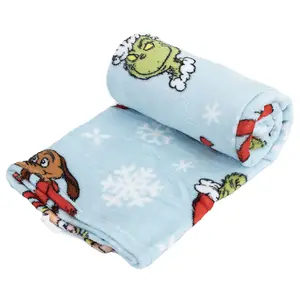 The Grinch Fleece Blanket Blue/Red/Green (150cm x 100cm)