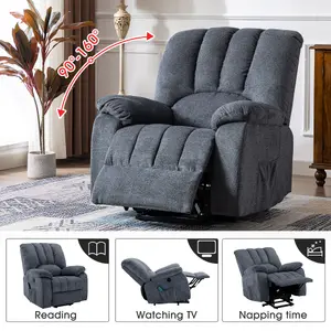 Electric Power Lift Recliner Chair with Massage, Heat and USB Ports