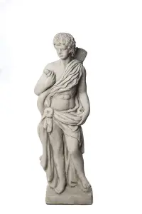 Large Greek  Hunter Male Stone Cast Statue