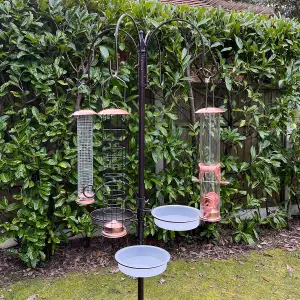 Deluxe Metal Bird Feeding Station With Four Large Feeders