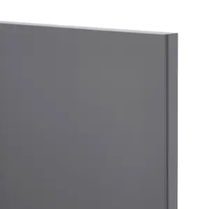 GoodHome Garcinia Gloss anthracite integrated handle Gloss anthracite Bi-fold Cabinet door (W)600mm (H)356mm (T)19mm