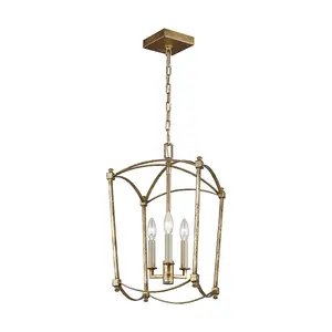 Luminosa Feiss Thayer Lanterns Pendant Ceiling Light Antique Gold