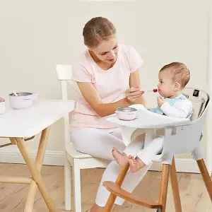 Costway 3 in 1 Baby Infant High Chair Feeding Dining Chair W/ Food Tray & Safety Belt