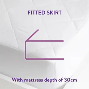 Slumberdown Anti Allergy Mattress Protector Quilted Cotton Cover Envelope Closure Machine Washable Reduces Dust Mites