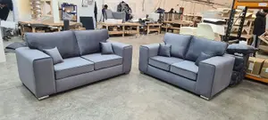 3+2 Madrid - Grey Fullback Sofas