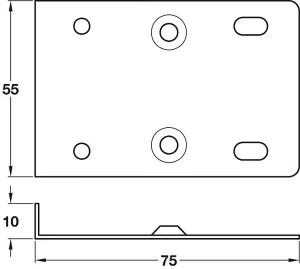 Charles Watson Hinge Repair Plates Cabinet Fixing Kit Kitchen Door Bracket Mount and Screws Pair