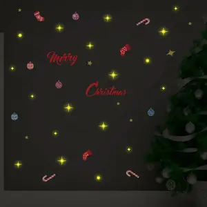 Walplus Wall Sticker Starry Christmas eve Xmas Decals Bedroom Home Decorations