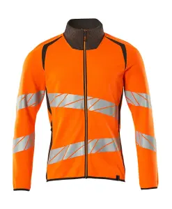 Mascot Accelerate Safe Modern Fit Zippered Sweatshirt (Hi-Vis Orange/Dark Anthracite)  (Large)