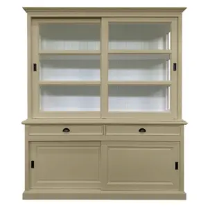 Jacksonport Display Cabinet Beige/White