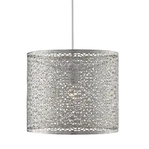 Lighting Collection Adelaide Chrome Cylinder Pendant