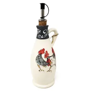 Farmhouse Hand Painted Ceramic Kitchen Dining Oil Pourer/Drizzler (H) 20cm