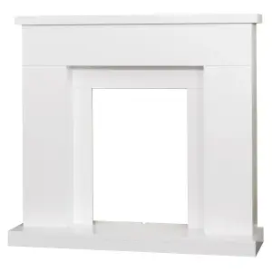 Adam Lomond Fireplace in Pure White, 39 Inch