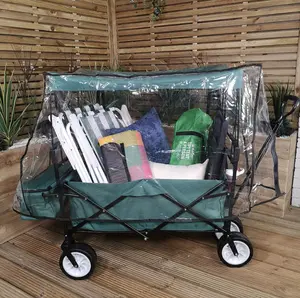 Clear Waterproof Cover Only for Folding Festival Camping Storage Trolley