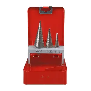 Sealey HSS M2 Step Drill Bit Set 3pc Double Flute AK4733