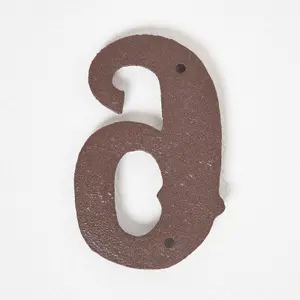 Homescapes Cast Iron House number, 6