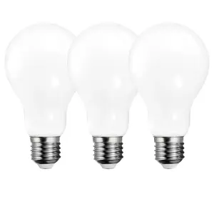 Harper Living 16 Watts A60 E27 LED Bulb Opal Warm White Non-Dimmable, Pack of 3