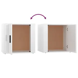 Berkfield Bedside Cabinets 2 pcs High Gloss White 50x39x47 cm