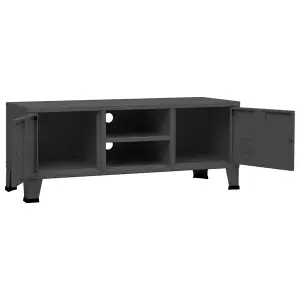 Berkfield Industrial TV Cabinet Anthracite 105x35x42 cm Metal