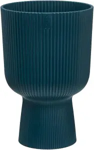 Elho Vibes Fold Coupe 14cm Plastic Plant Pot in Deep Blue