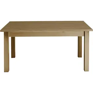 Pine Solid Wood Dining Table Brown/Brown / 78cm H x 120cm L x 78cm W