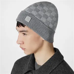 Louis Vuitton® - Néo Petit Damier Beanie - Wool - Gris Clair - Men - Luxury