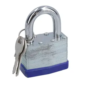 2pc 50mm Keyed Alike Padlock Laminated Steel Padlocks Shed Gate Lock