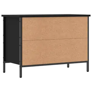 Berkfield Shoe Cabinet Black 69x35x50 cm Engineered Wood