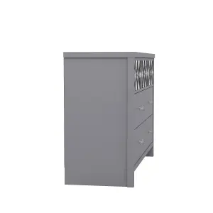 GFW Arianna 3+4 Drawer Chest Cool Grey