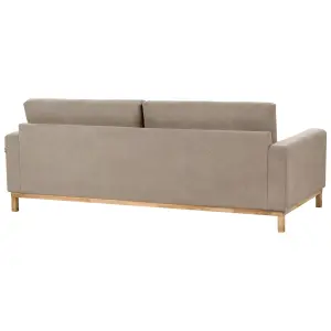 3 Seater Fabric Sofa Taupe SIGGARD