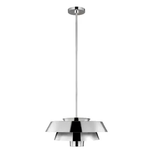 Elstead Brisbin 1 Light Pendant, Polished Nickel, E27