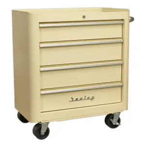 Retro Style Topchest, Mid-Box & Rollcab Combination 10 Drawer Cream (Sealey AP28COMBO2)