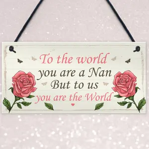 Nan Gift Hanging Plaque Cute Gifts For Nan From Grandchildren Gifts For Her Love Plaque